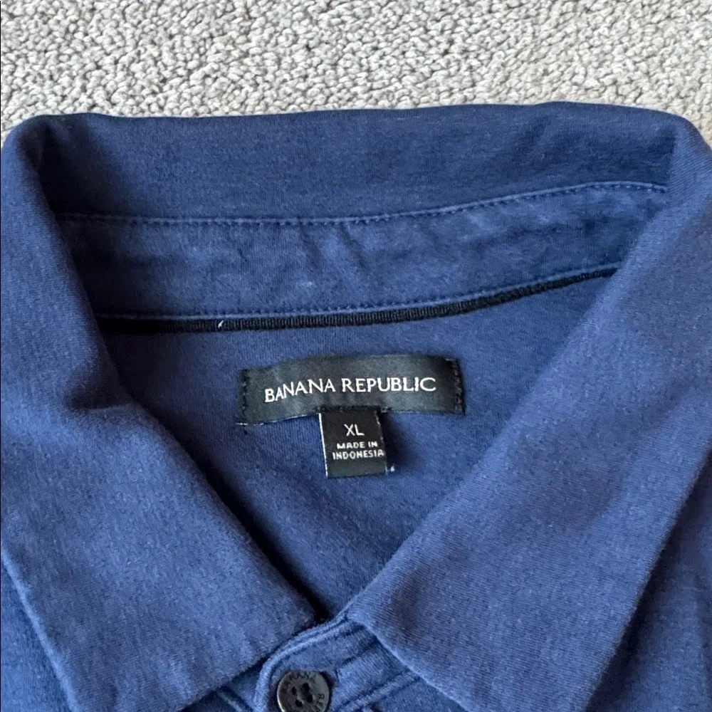 Banana Republic Navy Polo Shirt SIZE XL Classic Fit Short Sleeve